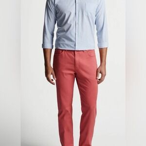 Peter Millar Coral Red Chinos